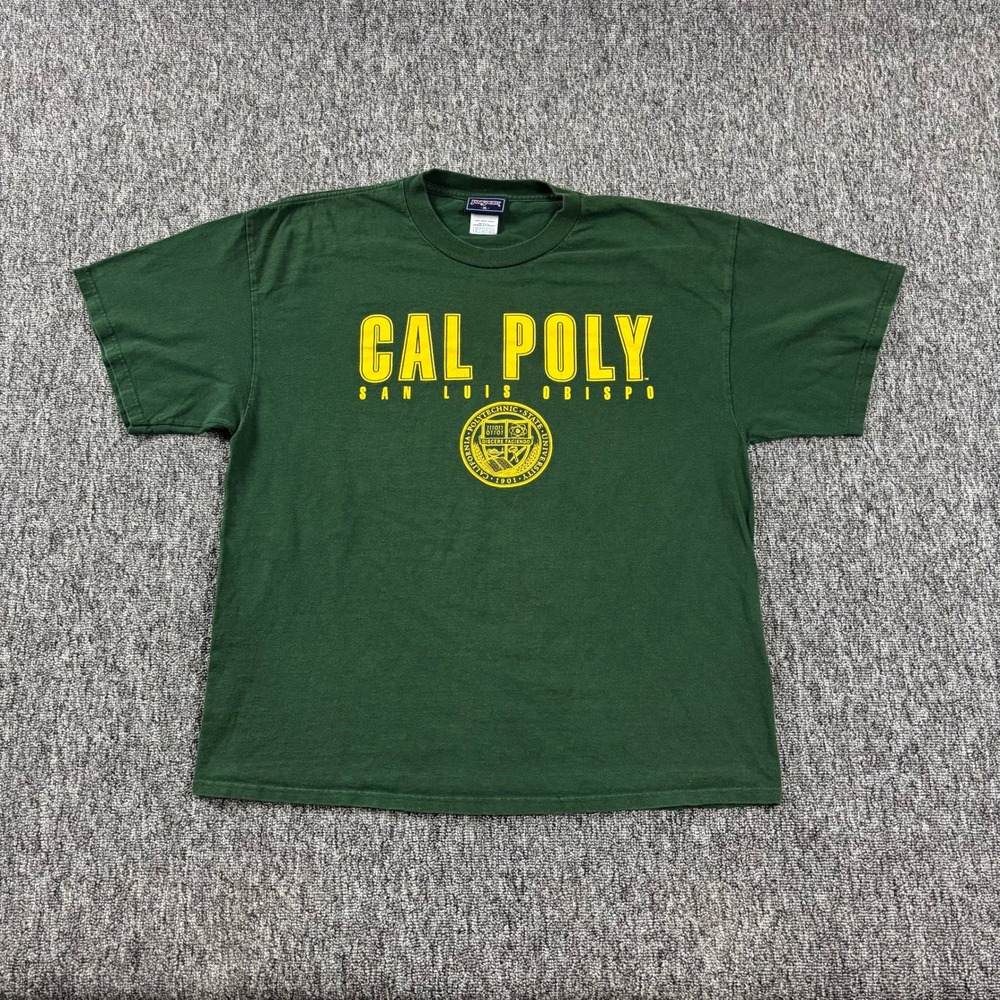 Vintage 2000s JanSport Cal Poly San Luis Obispo Collegiate T-Shirt Green XL